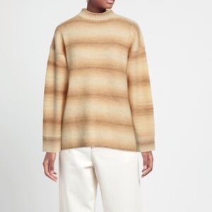 NWOT ACNE STUDIOS Ombre Stripe Sweater Sand Beige Size Small
